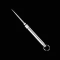 Portable titanium alloy toothpick and EDC tool in silver finish for outdoor camping - Silver Alloy Toothpick / Silver