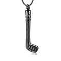 Zwarte golfclub-vormige crematie urn hanger ketting voor as, roestvrij staal finish - Golfclub Stijl (787844134) / Zwart