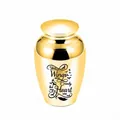 Golden 45x70mm metal mini cremation urn memorial box for human or pet ashes storage - Gold