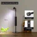 Minimalist black LED bar lamp with single round head, rotatable light, and USB port - Basic A Style Single Head / Touch Switch / White