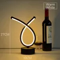 Creative spiral LED bar lamp in warm white finish with dimensions - Push Button Switch / With Charger / Warm White