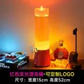 3L Rote LED-Bierturm-Getränkespender mit Zapfhahn für Bar und KTV, 15x52cm - Einzelleuchte / Kapazität / Rot