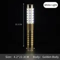 Bâton stroboscopique portatif LED rechargeable doré avec lumière blanche pour bar - Aluminum Alloy Body / Corps Doré (Lumière Blanche)