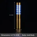 Rechargeable gold LED strobe baton with ice blue light for clubs and bar events - Aluminum Alloy Body / Gold Body (Ice Blue Light)