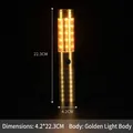 Rechargeable gold LED champagne strobe stick for parties with yellow light effect - Aluminum Alloy Body / Gold Body (Yellow Light)
