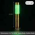 Rechargeable gold LED strobe stick for bars and parties with bright green light - Aluminum Alloy Body / Gold Body (Green Light)