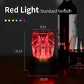 Rechargeable red LED bar table lamp with geometric design for restaurant atmosphere - Standard Red Light (With Charger) / Push Button Switch