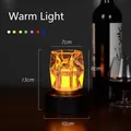 Rechargeable LED bar lamp with faceted crystal shade emitting warm yellow light - Standard Yellow Light (With Charger) / Push Button Switch