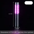 Rechargeable LED purple strobe baton champagne bottle service light, size 4.2x22.3cm - Aluminum Alloy Body / Silver Body (Purple Light)
