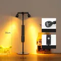 Rechargeable double-head tall bar table lamp with warm white LED light and touch switch - Upgraded B Style Double Head / Touch Switch / Warm White