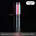 Bâton stroboscopique LED argenté rechargeable avec lumière tricolore pour club - Aluminum Alloy Body / Multicolore