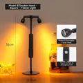 Rechargeable LED bar table lamp with dual rotatable heads and warm yellow light - Upgraded B Style Double Head / Touch Switch / Yellow