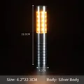 Handheld silver LED champagne flash stick with warm amber light for bar party events - Aluminum Alloy Body / Silver Body (Yellow Light)