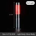Rechargeable silver LED strobe stick with red light for bar and KTV atmosphere - Aluminum Alloy Body / Silver Body (Red Light)