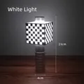 LED rechargeable champagne bottle service sparkler baton with white light and 23cm height - Mosaic Style / White