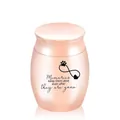 Elegant rose gold memorial cremation urn for pet ashes with paw print and heart design - Rose Gold