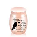 Elegante urna commemorativa in oro rosa per ceneri con design a uccello I'm Always With You - Oro rosa
