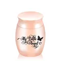 Rose gold memorial cremation urn for pet ashes with My Little Angel butterfly design - Rose Gold
