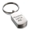 Polierter Gedenkanhänger-Schlüsselanhänger aus Edelstahl mit 'Always With Me'-Gravur - Always with me