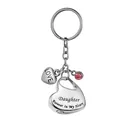 Llavero urna corazón de acero inoxidable con grabado Daughter forever in my heart - Colgante Conmemorativo de Hija