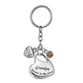 Llavero urna de cremación de acero inoxidable con forma de corazón para abuelo con dije de LOVE - Colgante Conmemorativo de Abuelo
