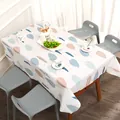 Modern waterproof PVC rectangular tablecloth with colorful leaf pattern design for home dining - Leaf Pattern (Thickened)