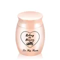 Mini rose gold stainless steel cremation urn for ashes with To My Mom heart engraving - To Mom / Rose Gold