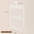 Double-tier baby clothes drying rack with multi-clips for socks, white plastic hanger - Double Layer 26 Clips / Cream White