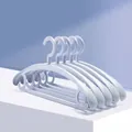 Premium light blue wide-shoulder non-marking anti-slip clothes hangers for home use - Thickened Upgrade / 5 Pieces/Pack (120g) / European Blue