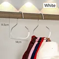 Multi-functional white non-slip circular metal hanger for organized storage of hats - Round Ring Storage Rack / White