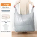Extra large thickened plastic storage bag 75x110cm for quilts and clothes moving - X-Large-Silver Gray (Thickened 10pcs/Pack) 75x110cm