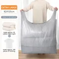 Extra large 82x125cm thick heavy duty transparent plastic storage bag for moving house - XX-Large-Silver Gray (Thickened 10pcs/Pack) 82x125cm