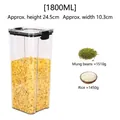1800ml airtight plastic kitchen storage container for dry food grains cereal and rice - 1800ML