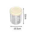 Barattolo ermetico in plastica trasparente da 800ml, diametro 10,5cm - Medio 800ml / Crema