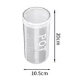 Barattolo ermetico in plastica trasparente 1500ml 10,5x20cm per alimenti e cereali - Extra Large 1500ml / Trasparente