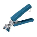 Teal anti-scalding bowl and plate gripper tool with durable stainless steel clip. - Bowl Tongs / Dark Blue