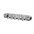 Perchero de ventosa de lujo ligero con diseño de ondas de agua para el cuarto de baño - Estilo de Ventosa Mejorado / 36cm / Gris Plata Translúcido