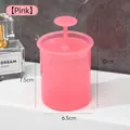Pink plastic facial cleanser foamer cup with 10cm height and 7.5cm diameter dimensions - Single Piece / Pink