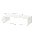 White metal expandable kitchen storage rack with adjustable length 30-54cm organizer stand - 30-54cm Expandable / White
