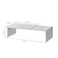 Expandable white metal kitchen under-sink storage rack with dimensions 12.5x54x20cm - 30-54cm Expandable / Gray