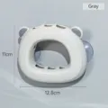 Porta spazzolino creativo a forma di orso grigio con ventosa, dimensioni 12,8x11 cm - Grigio