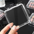Transparent 8.5x8.5cm acrylic storage box for nail art tips and badge protectors - Large Square (4910) / 8.5x8.5x1.8cm