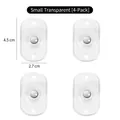 Lot de 4 petites roulettes universelles autocollantes transparentes, 4,5x2,7 cm - Petite Taille (Lot de 4) / 4,5cm x 2,7cm / Transparent