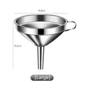 Large 304 stainless steel kitchen funnel for oil and liquids with 14.8cm diameter - L / 15cm