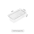 Small rectangular transparent plastic organizer box for drawer storage - Small Rectangular Box