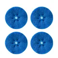 Juego de 4 cabezales de esponja de repuesto circulares azules para lavar la vajilla - Cabezal de repuesto individual / Azul