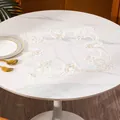 Tovaglietta in pizzo stile europeo con eleganti ricami floreali per la tavola - 40x40cm Quadrato / Ricamo Vaso di Fiori (Bianco)