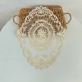 Elegante crème geborduurde kanten placemat met zeer ingewikkelde bloemmotieven. - 31*42cm / Puur Beige (Abrikoos)
