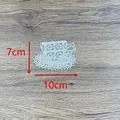Sottobicchiere in pizzo idrosolubile a forma di tazza da tè, ricamo DIY, 7x10 cm - Bianco / Tazza Piccola