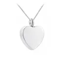 Heart-shaped stainless steel cremation urn necklace for pet or loved one memorial - Blank Style